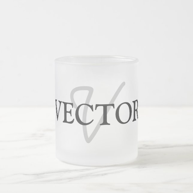 Taza De Cristal Esmerilado simple mínimo añadir su nombre MONOGRAM GROOMSMEN (Centro)