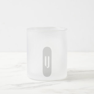 Taza De Cristal Esmerilado simple mínimo añadir su nombre MONOGRAM GROOMSMEN