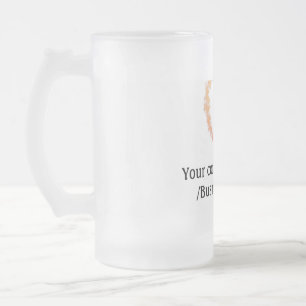 Taza De Cristal Esmerilado simple mínimo añadir tu logo sitio web de oro soci