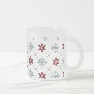 Taza De Cristal Esmerilado Simple Personalizado Estrella Azul Rojo Furioso Pa