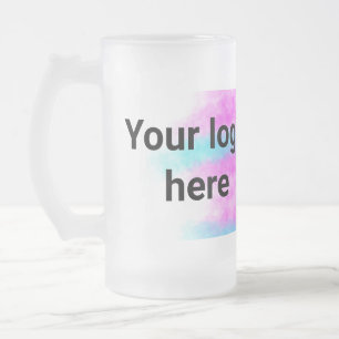 Taza De Cristal Esmerilado Simple red pi watercolor add your logo custom text