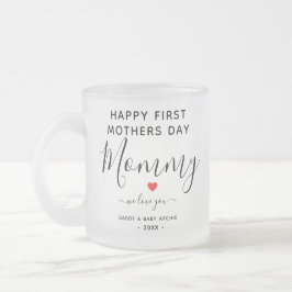 Taza De Cristal Esmerilado Simple y Moda Collage de fotos Mug con corazón