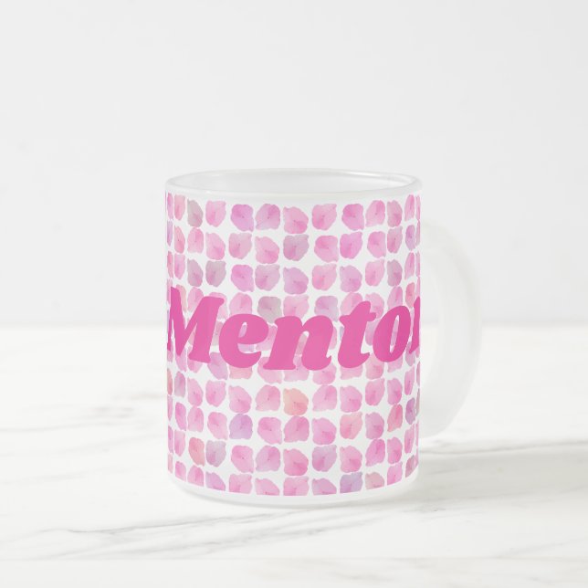 Taza De Cristal Esmerilado Simplemente el mejor mentor (Anverso derecho)