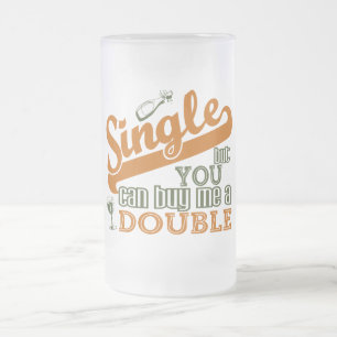 Taza De Cristal Esmerilado SINGULAR - elegir estilo y color