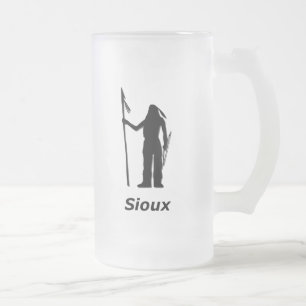 Taza De Cristal Esmerilado Sioux indio