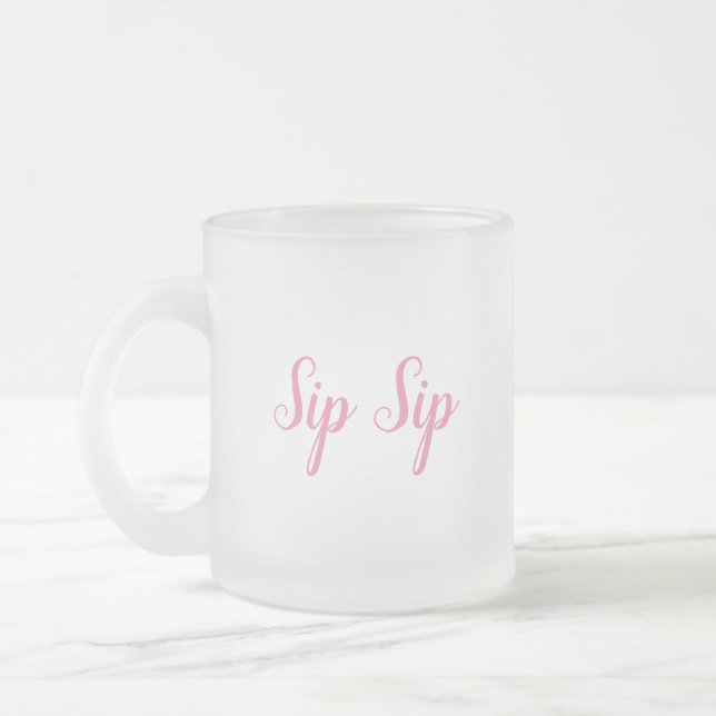 Taza De Cristal Esmerilado Sip Sip Mug (La colección del té) (Izquierda)