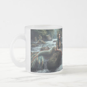 Taza De Cristal Esmerilado Sirena