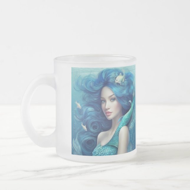 Taza De Cristal Esmerilado Sirena (Izquierda)