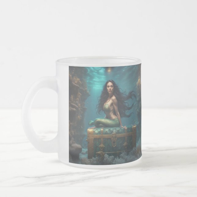 Taza De Cristal Esmerilado Sirena (Izquierda)