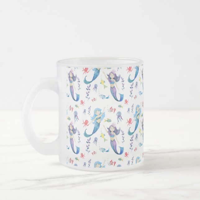 Taza De Cristal Esmerilado Sirenas de baile (Izquierda)