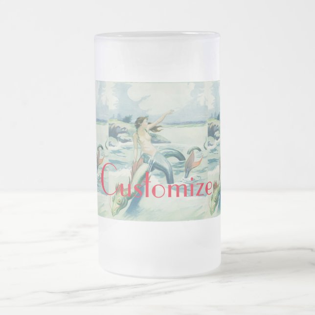 Taza De Cristal Esmerilado Sirviente de serpiente de sirviente de la sirena T (Centro)