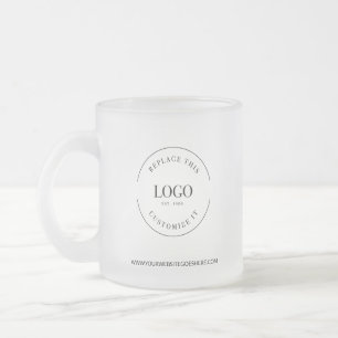 Taza De Cristal Esmerilado Sitio web de logotipo promocional empresarial pers