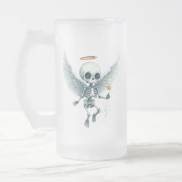Taza De Cristal Esmerilado Skeleton Angel – The Sweet Side of the Afterlife. 