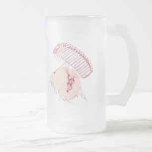 Taza De Cristal Esmerilado Skydiver