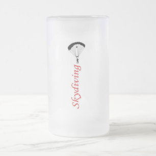 Taza De Cristal Esmerilado Skydiving Stein