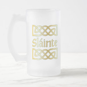 Taza De Cristal Esmerilado Slainte