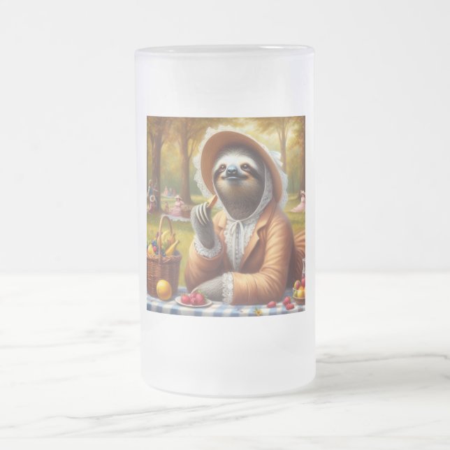 Taza De Cristal Esmerilado Sloth Picnic (Centro)