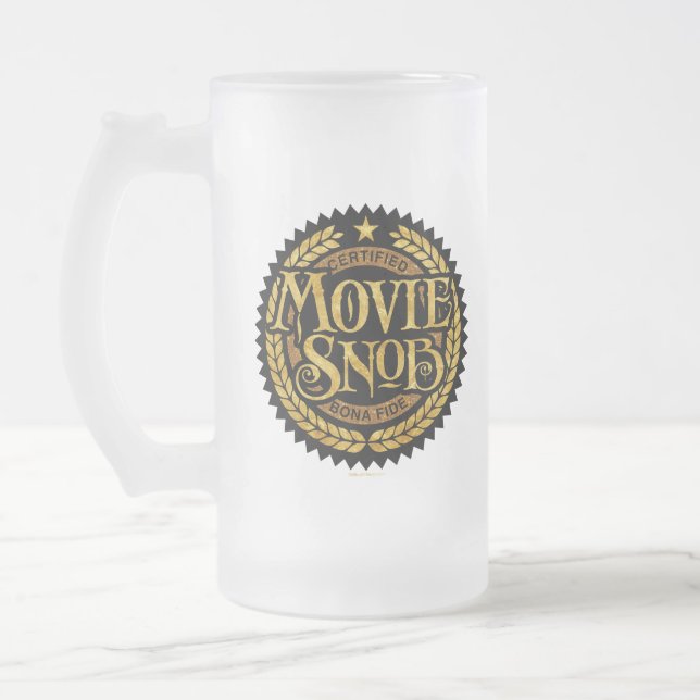 Taza De Cristal Esmerilado Snob de películas - amante de películas divertidas (Izquierda)