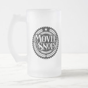 Taza De Cristal Esmerilado Snob de películas - amante de películas divertidas
