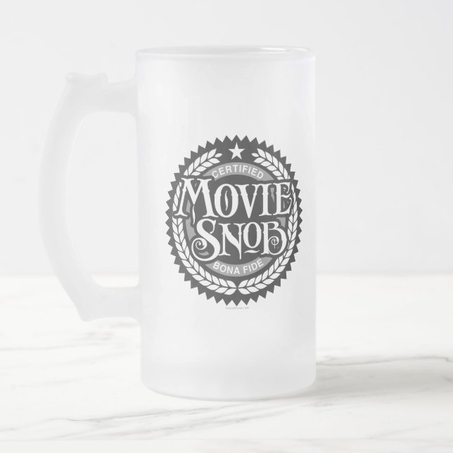 Taza De Cristal Esmerilado Snob de películas - amante de películas divertidas (Izquierda)