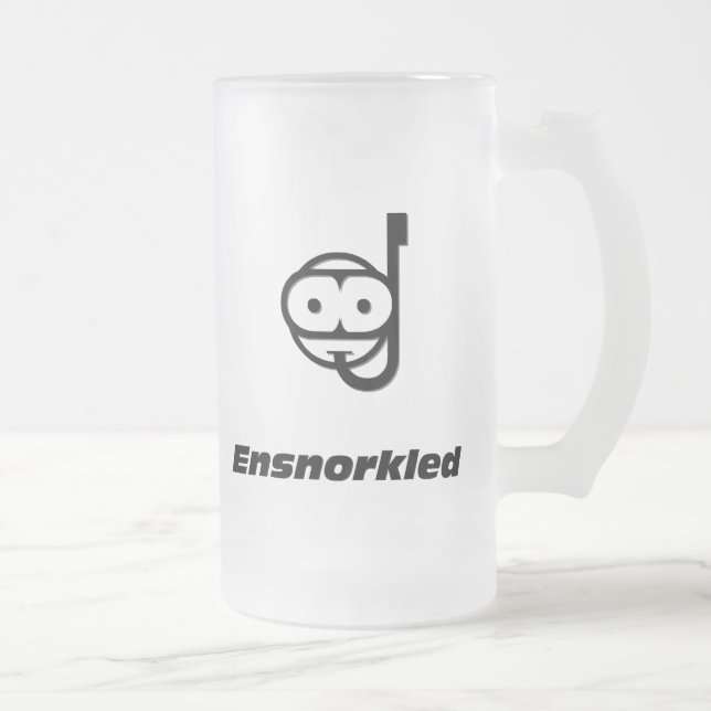 Taza De Cristal Esmerilado Snorkel Ensnorkled (Derecha)