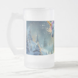 Taza De Cristal Esmerilado Snowboard Diseño Unicornio De Rich AMeN Gill