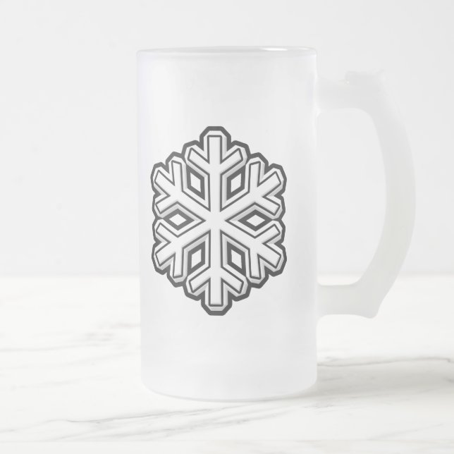 Taza De Cristal Esmerilado Snowflake (Derecha)