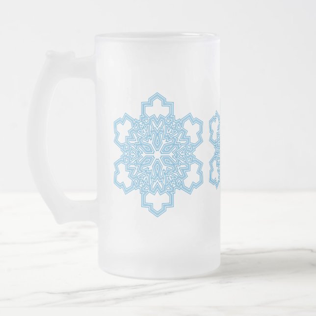 Taza De Cristal Esmerilado Snowflake (Izquierda)