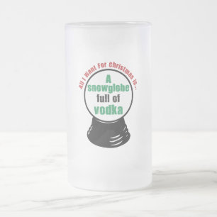 Taza De Cristal Esmerilado snowglobe
