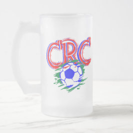 Taza De Cristal Esmerilado Soccer Game Selección Costa Rica Football Soccer
