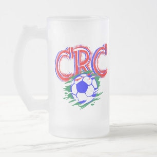 Taza De Cristal Esmerilado Soccer Game Selección Costa Rica Football Soccer