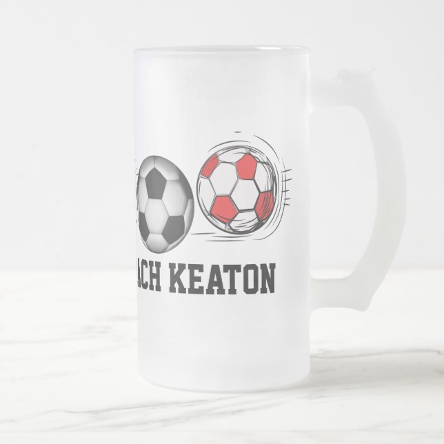 Taza De Cristal Esmerilado Soccer Mug por el SRF (Derecha)