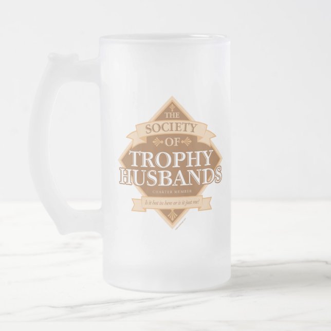 Taza De Cristal Esmerilado Sociedad de maridos trofeos (Izquierda)