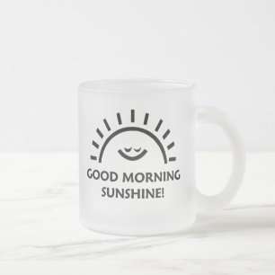 Taza De Cristal Esmerilado Sol de la buena mañana