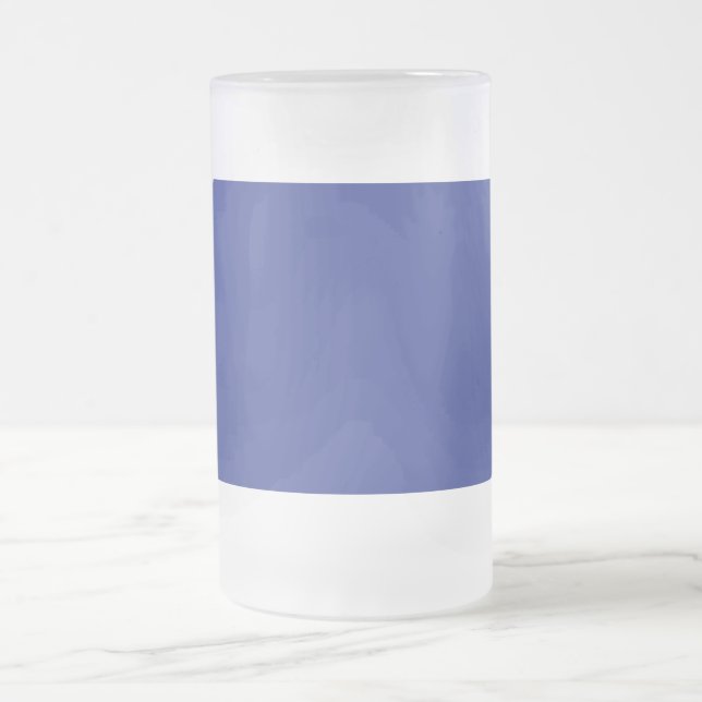 Taza De Cristal Esmerilado Solid Deep Blue Backdrop | Bold Minimalist Design (Centro)