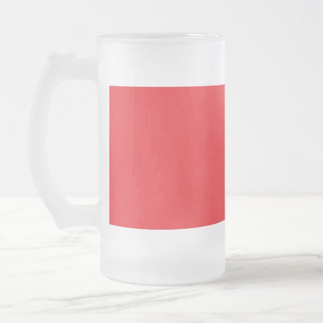 Taza De Cristal Esmerilado Solid Red Background  (Izquierda)