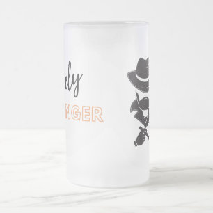 Taza De Cristal Esmerilado Solitario Extraño