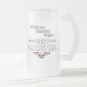 Taza De Cristal Esmerilado Sólo Los Mejores Son Los Marines