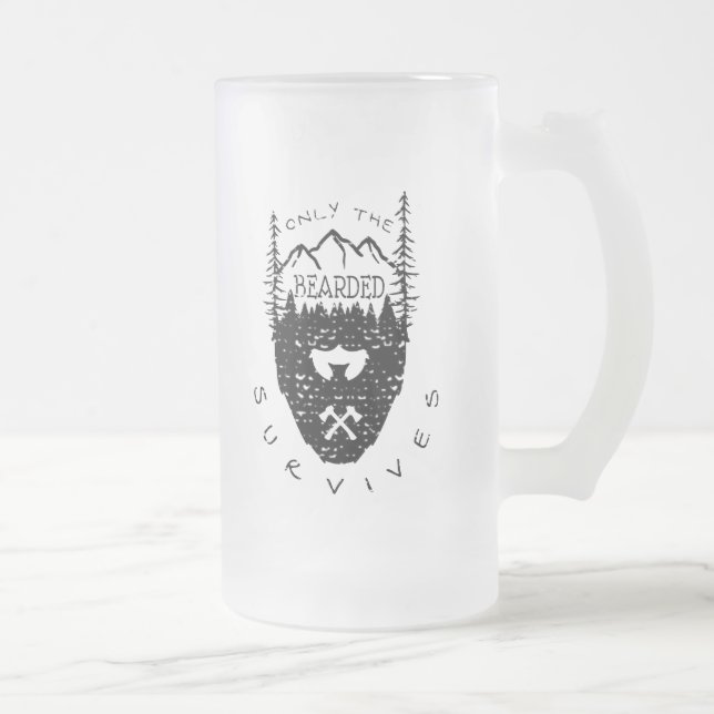 Taza De Cristal Esmerilado Sólo Sobrevive La Cabeza (Derecha)