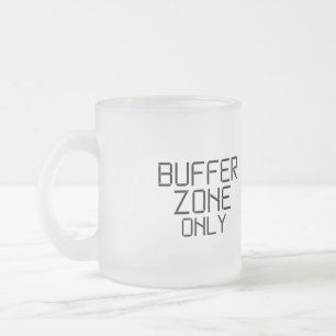 Taza De Cristal Esmerilado Solo zona de amortiguación minimalista