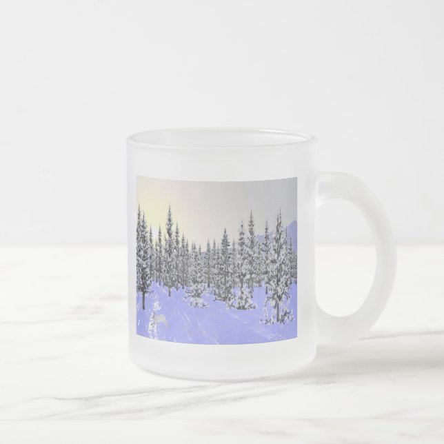 Taza De Cristal Esmerilado Solsticio de invierno (Derecha)