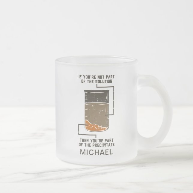 Taza De Cristal Esmerilado Solución de química personalizado Precipitación La (Derecha)