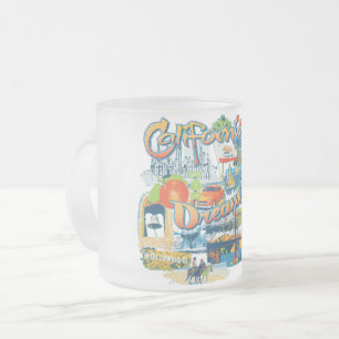 Taza De Cristal Esmerilado Soñando California