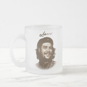 Taza De Cristal Esmerilado Sonrisa "alegrías " de Che Guevara