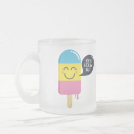 Taza De Cristal Esmerilado Sonrisa linda del helado - usted es burbuja