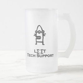 Taza De Cristal Esmerilado Soporte técnico de tres bots oculares