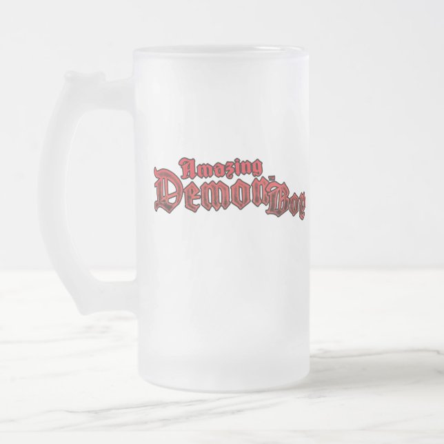 Taza De Cristal Esmerilado Sorprendente niño demonio  (Izquierda)