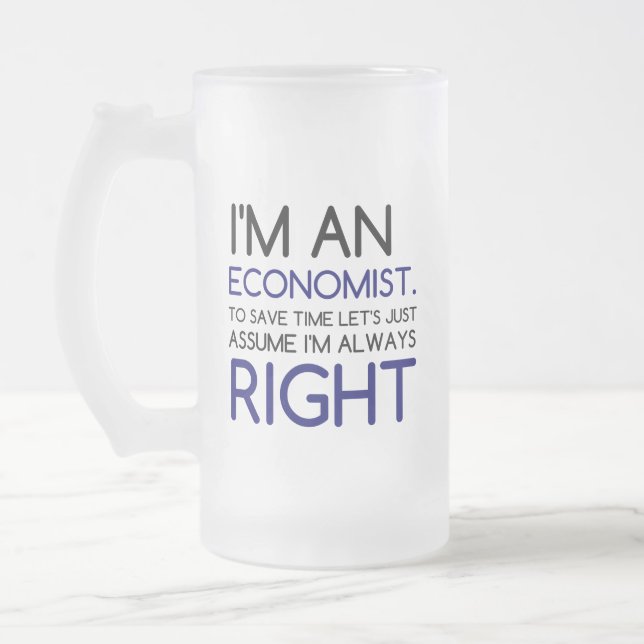 TAZA DE CRISTAL ESMERILADO SOY ECONOMISTA (Izquierda)