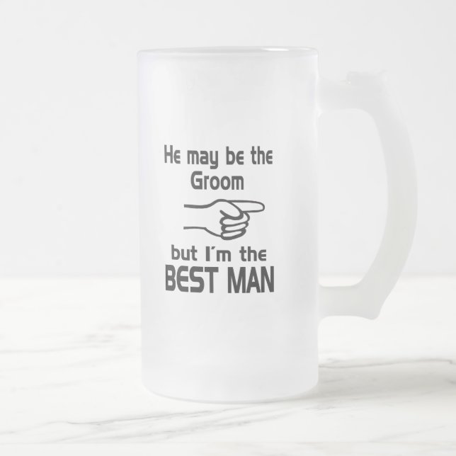 Taza De Cristal Esmerilado Soy el mejor hombre (Derecha)