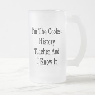 Taza De Cristal Esmerilado Soy el profesor más fresco de la historia y lo sé